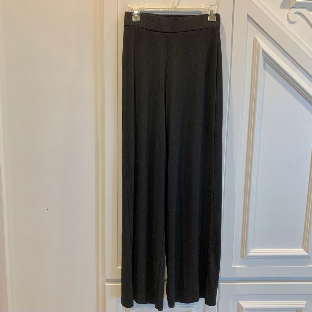 JM Collection Black Wide Leg Pull-on Dress Pants